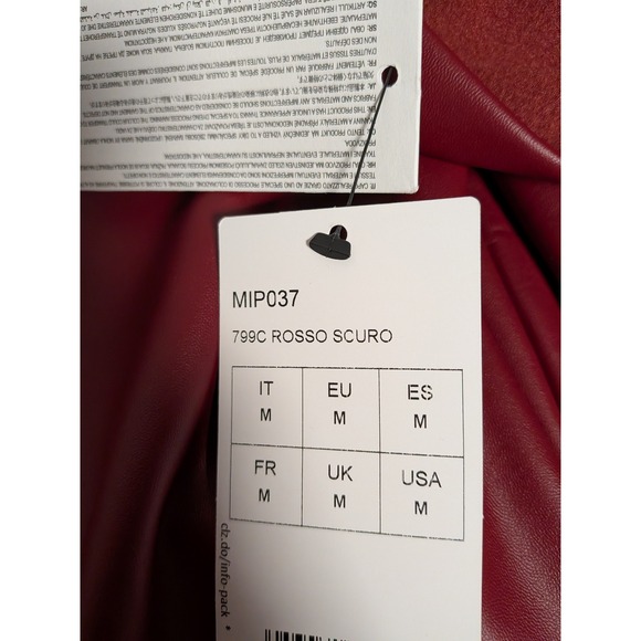 Calzedonia Thermal Skinny Fit Coated Leggings Rosso Scuro Burgundy Red MIP037 M - Picture 11 of 12